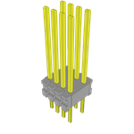 Conn Unshrouded Header HDR 8 POS 1.27mm Solder ST Top Entry Thru-Hole Bulk