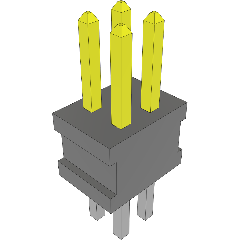 Samtec-FTSH-102-01-L-D 连接器插头及 PCB 插座 Conn Unshrouded Header HDR 4 POS 1.27mm Solder ST Top Entry Thru-Hole Layer