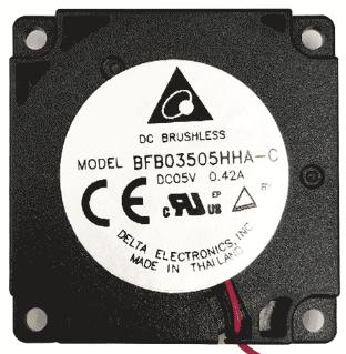 Delta Electronics-BFB03505HHA-C Sopladores y ventiladores DC Blower Centrifugal Ball Bearing 5V 4.5V to 5.5V 2.12CFM 31dB 35 X 35 X 10mm