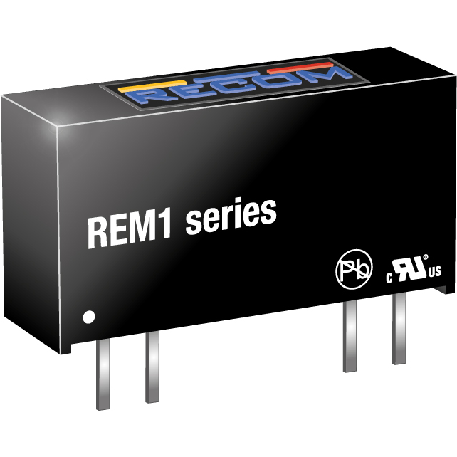 RECOM Power-REM1-1205S DC/DC-Wandler und Spannungsreglermodul Module DC-DC 12VIN 1-OUT 5V 0.2A 1W 4-Pin SIP Module Tube