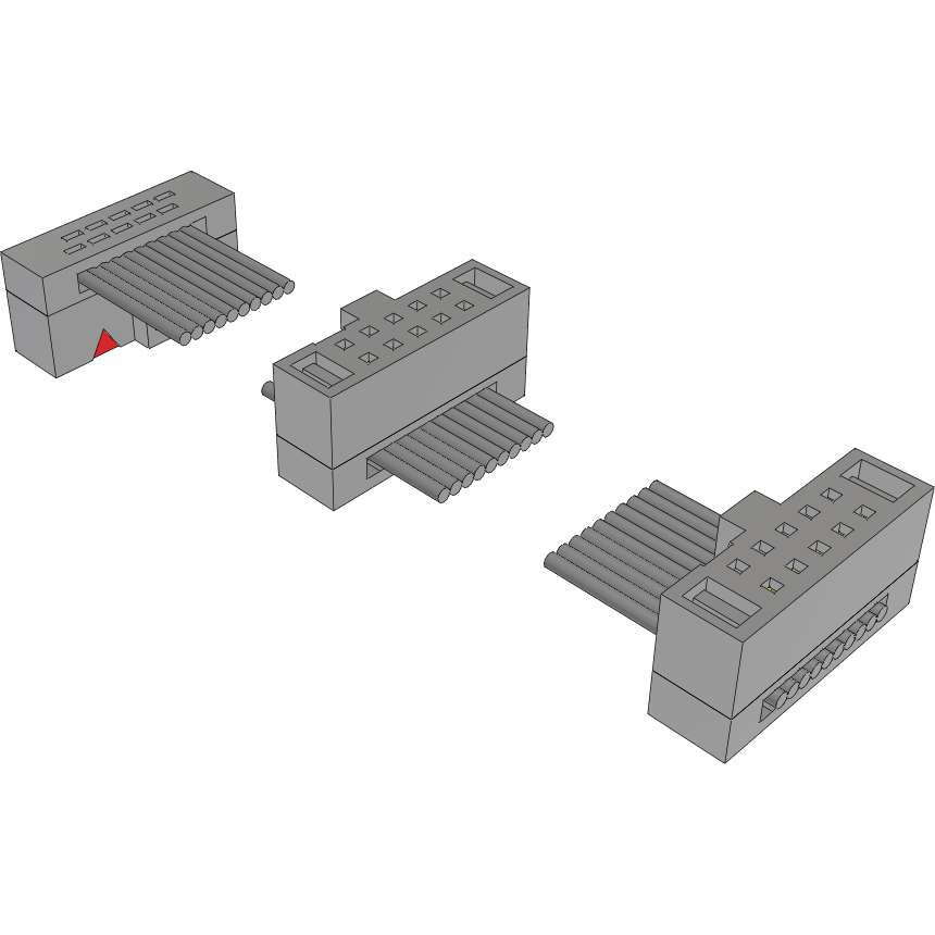 Samtec-FFSD-05-D-26.00-01-N-D07-R Cable Assembly 0.66m 30AWG 1.27mm 10 to (10/10) POS IDC Connector to 2(IDC Connector) F-F TIGER EYE™ Bulk