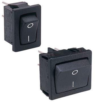 Bulgin Components PLC-H8600VBBBEN577 Interruptor basculante Switch Rocker ON OFF SPST Quick Connect Curved Rocker 16A 277VAC 277VDC 372.85VA