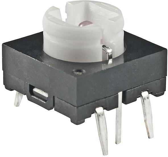 NKK Switches-JB15LPC Interruttore tattile Switch Tactile OFF (ON) SPST Flush Square Button PC Pins 0.05A 24VDC 5000000Cycles 1.76N Thru-Hole