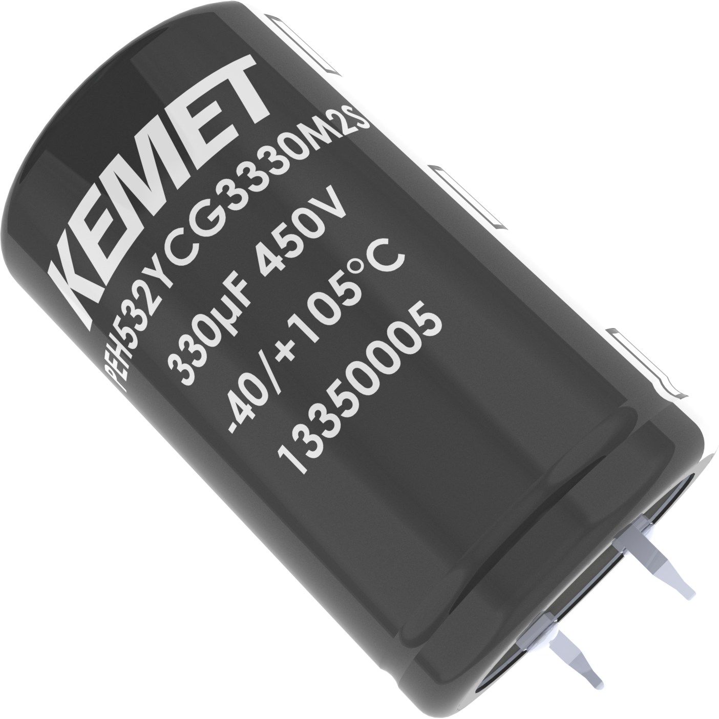 KEMET Corporation-PEH532RAC3270M2 Condensateurs en aluminium Cap Aluminum Lytic 270uF 200V 20% (22 X 30mm) Snap-In 10mm 0.51 Ohm 0.77A 2000h 105°C Bag