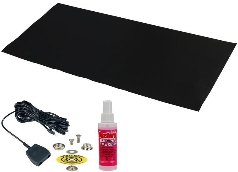 Desco Industries-42542 Misc Products Mat, Stat free Z2, 3-Layer Vinyl, Black,0.125 Inx24 Inx48 In