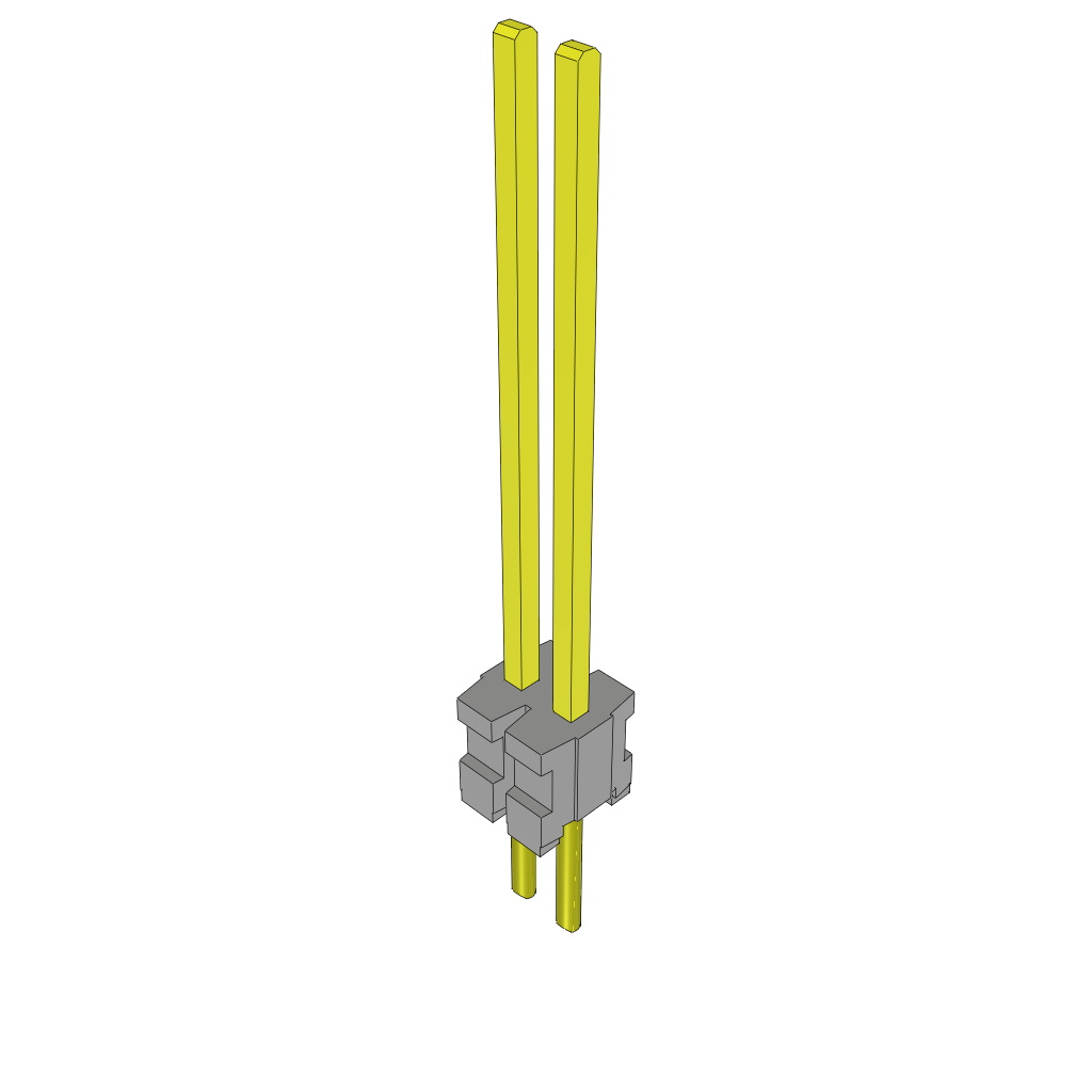 Samtec-TMS-102-58-S-S Steckverbinderleisten und Leiterplattenbuchsen Conn Unshrouded Header HDR 2 POS 1.27mm Solder ST Top Entry Thru-Hole Bulk