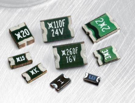 TE Connectivity-FEMTOSMDC010F-02 Fusible reprogramable PTC PTC Resettable Fuse 0.1A(hold) 0.25A(trip) 12VDC 40A 0.5W 0.1s 1.7Ohm SMD Solder Pad 0603 T/R