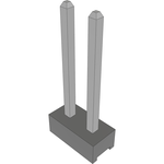 Conn Unshrouded Header HDR 2 POS 2mm Solder ST Top Entry Thru-Hole Bulk