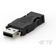 TE Connectivity-1827525-1 Connector USB Conn USB Type A PL 4 POS Solder ST Cable Mount 4 Terminal 1 Port Box