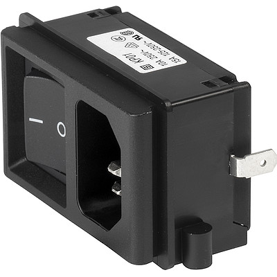 SCHURTER-KP01.1152.11 Módulos de entrada de energía Power Entry Module Unfiltered M 3 POS 250VAC 10A Switch RA 1 Port
