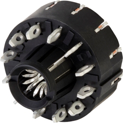 Amphenol Communications Solutions-10132381-2036ELF Connector Power SheerPwr Circular Power connectors 3.60mm receptacle vertical press-fit 12 contact beams