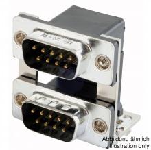CONEC-DLS1PP5AN21X Steckverbinder, D-Sub Conn D-Sub PIN/PIN 9/9 POS 1.38mm Solder RA Thru-Hole 18 Terminal 2 Port