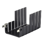 Heat Sink Passive TO-220 Horizontal Thru-Hole Aluminum 1100 Black Anodized