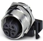 PHOENIX CONTACT-1527870 Sensor Accessories Sensor/Actuator flush-type socket, 5-pos., M12, B-coded, rear/screw mounting with M12 thread, with angled solder connection