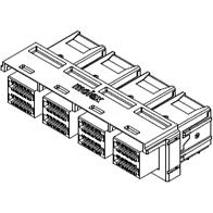 Molex-76867-1013 Connettore telefono e telecomunicazione Conn I-Pass+ RCP 144 POS Press Fit RA Thru-Hole 144 Terminal 4 Port Tray