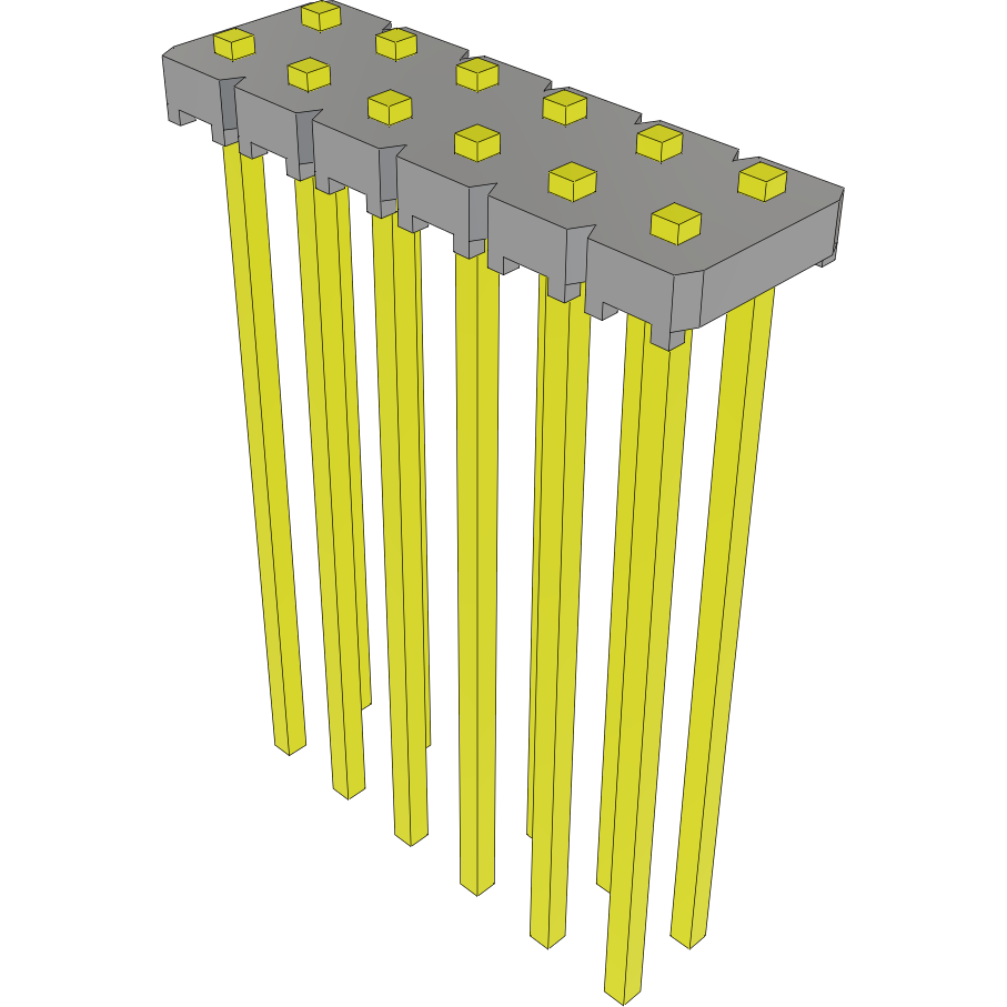 Samtec-MTLW-106-10-L-D-016 Steckverbinderleisten und Leiterplattenbuchsen Conn Unshrouded Header HDR 12 POS 2.54mm Solder ST Top Entry Thru-Hole Bulk