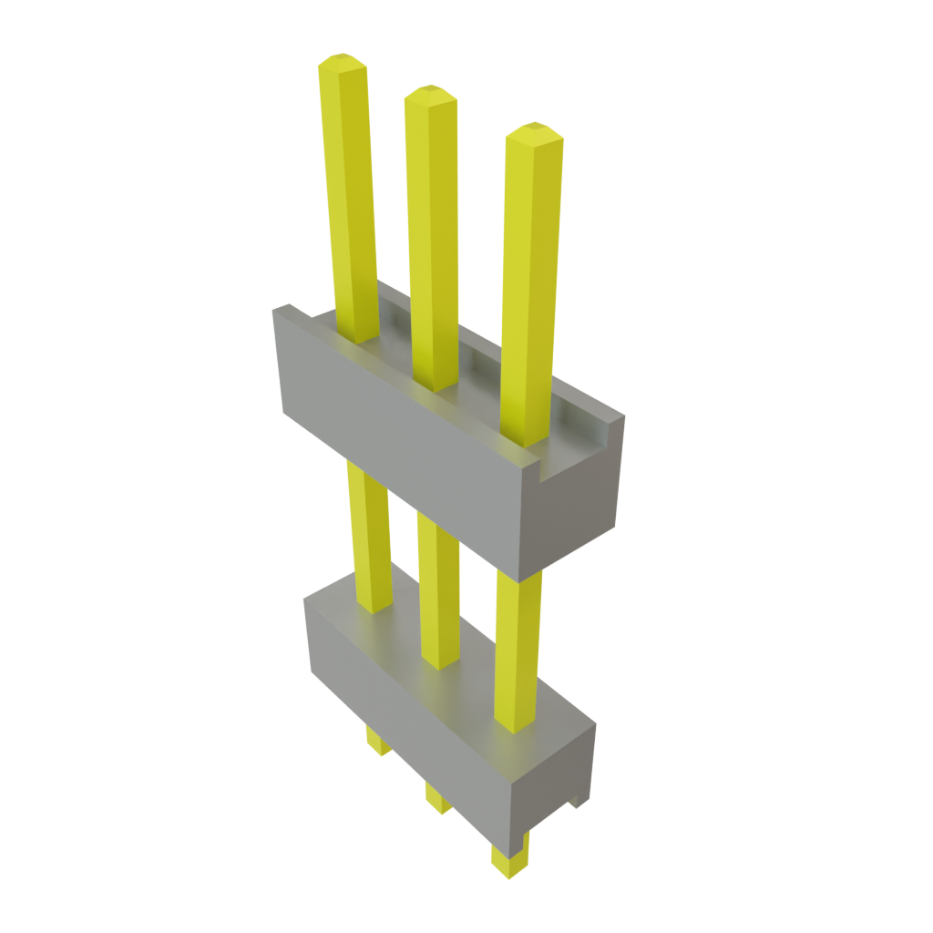 Samtec-DW-03-09-G-S-415 Steckverbinderleisten und Leiterplattenbuchsen Conn Board Stacker HDR 3 POS 2.54mm Solder ST Top Entry Thru-Hole Bulk
