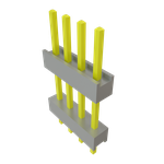 Conn Board Stacker HDR 4 POS 2.54mm Solder ST Top Entry Thru-Hole Bulk