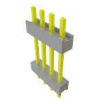 Conn Board Stacker HDR 4 POS 2.54mm Solder ST Top Entry Thru-Hole Bulk