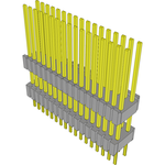 Conn Board Stacker HDR 34 POS 1.27mm Solder ST Thru-Hole Tube