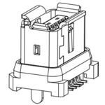 Conn IX Industrial RCP 10 POS 1mm Solder ST SMD 10 Terminal 1 Port ix Industrial™ Cat 6a T/R