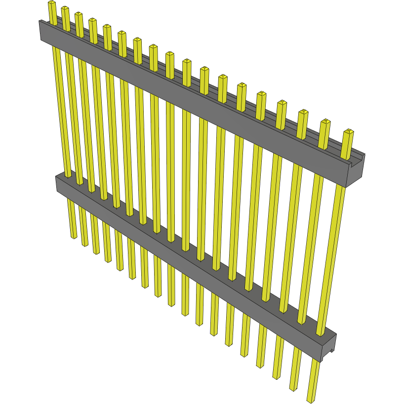 Samtec-EW-18-14-T-S-1000 Connector Headers and PCB Receptacles Conn Board Stacker HDR 18 POS 2.54mm Solder ST Top Entry Thru-Hole Bulk