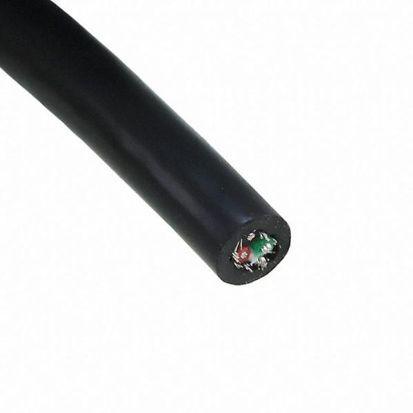 CnC Tech, LLC-2725-2828-BL-01000-T Cable multiconductor Multi-Conductor Cable Foil/Braid High Density Polyethylene/Semi Rigid Polyvinyl Chloride 4Conductors 28AWG 3.95mm 30V Black Polyvinyl Chloride 304.8m Reel
