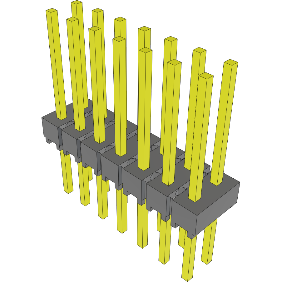 Samtec-MTSW-107-09-S-D-390 Piastre connettori e prese PCB Conn Unshrouded Header HDR 14 POS 2.54mm Solder ST Top Entry Thru-Hole Bulk