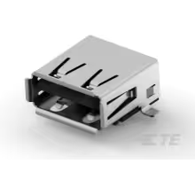 TE Connectivity-292303-4 Connector USB Conn USB 2.0 Type A RCP 4 POS 2mm/2.5mm Solder RA Thru-Hole 4 Terminal 1 Port Tube