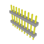 Conn Board Stacker HDR 9 POS 2mm Solder ST Top Entry Thru-Hole Bulk