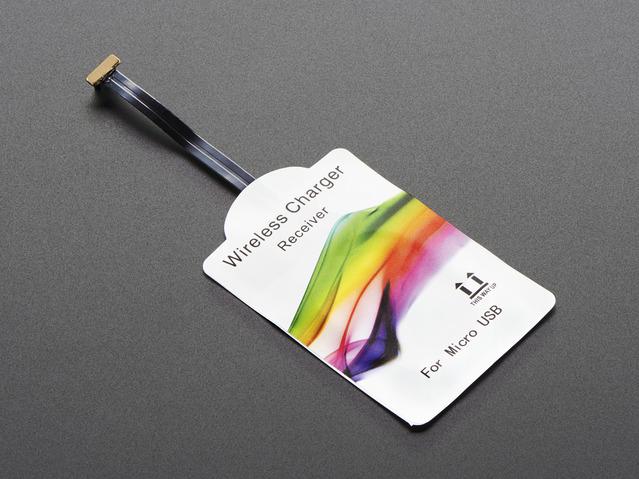 Adafruit Industries-2117 Carga inalámbrica Universal Qi Wireless Charging Module - 60mm Forward MicroUSB