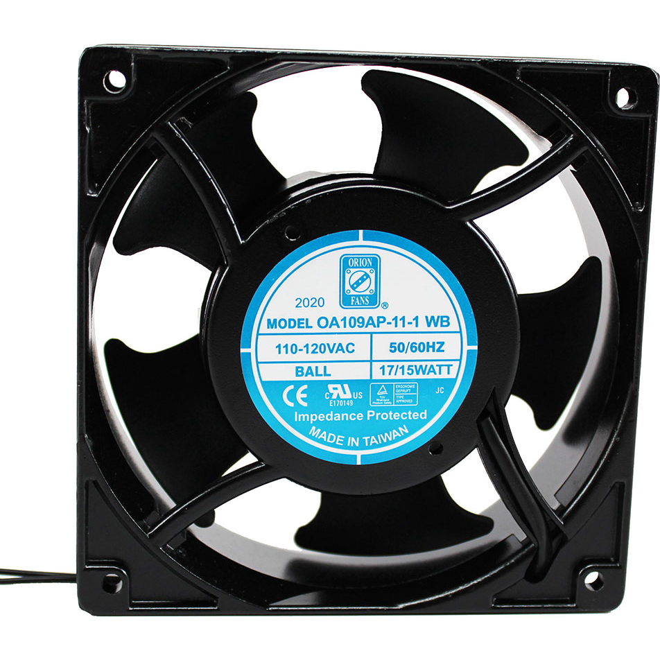 ORION FANS-OA109AP-11-1WB Gebläse und Lüfter AC Fan Axial Ball Bearing 115V 100V to 125V 89CFM/104CFM 42dB 119.5 X 119.5 X 38.5mm High Speed