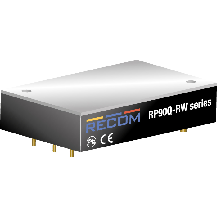 RECOM Power-RP90Q-4805SRW/P DC/DC-Wandler und Spannungsreglermodul Module DC-DC 48VIN 1-OUT 5V 18A 90W 8-Pin Quarter-Brick Tray