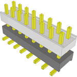 Conn Board Stacker HDR 16 POS 2.54mm Solder ST Top Entry SMD Tube