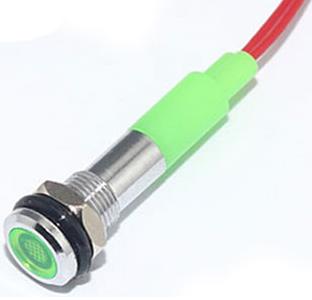 Mallory Sonalert Products-FL1M-6FW-1-G12V Panel Mount Indicators LED Panel Mount Indicator Uni-Color Green 10000mcd 2-Pin Bulk