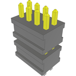 Conn Board Stacker HDR 8 POS 1.27mm Solder ST Top Entry Thru-Hole FLEX STACK™ Layer