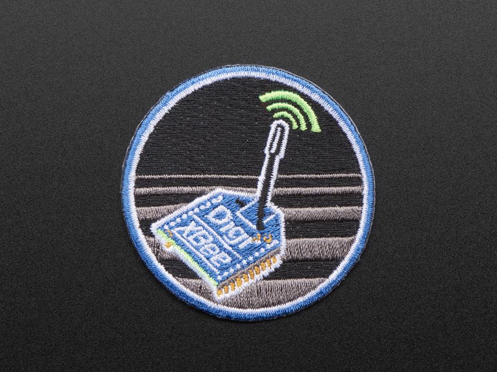 Adafruit Industries-595 Etiquettes d'identification Digi XBee - Skill badge, iron-on patch
