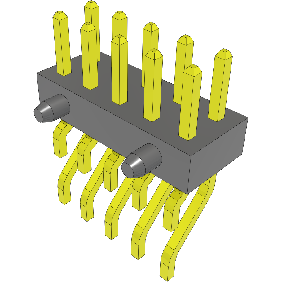 Samtec-MMT-105-01-F-DH-A Cabezales del conector y receptáculos PCB Conn Unshrouded Header HDR 10 POS 2mm Solder RA Side Entry SMD Tube