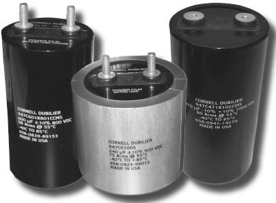 Illinois Capacitor-947C601K801CCMS Capacitor Film Cap Film 600uF 800V PP 10%( 90 X 145mm) Stud Mount Screw Metal Cylindrical Can 0.002 Ohm 85°C