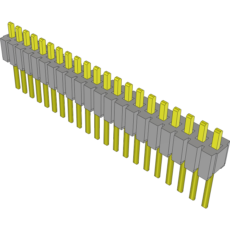 Samtec-MTMS-121-02-G-S-060 Connector Headers and PCB Receptacles Conn Unshrouded Header HDR 21 POS 1.27mm Solder ST Top Entry Thru-Hole Tube