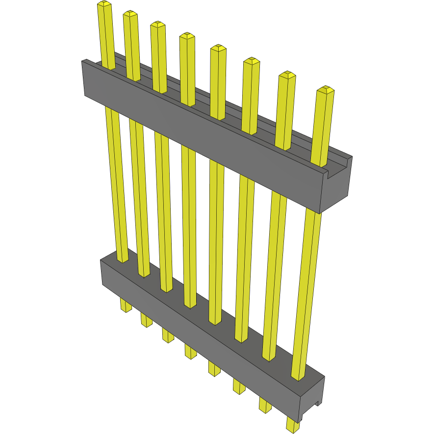 Samtec-DW-08-12-F-S-760 Steckverbinderleisten und Leiterplattenbuchsen Conn Board Stacker HDR 8 POS 2.54mm Solder ST Top Entry Thru-Hole Bulk