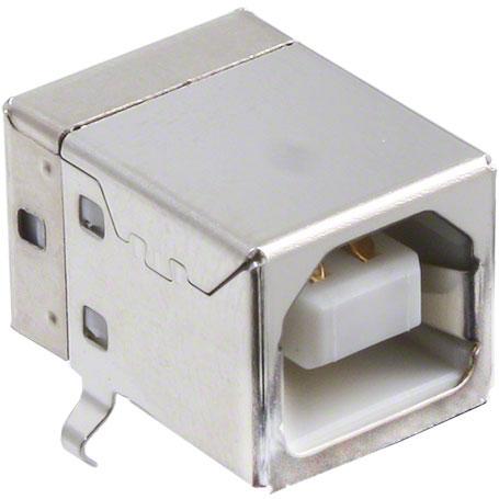 CnC Tech, LLC-1002-003-02000 Connector USB Conn USB 2.0 Type B RCP 4 POS 2mm Solder RA Thru-Hole 4 Terminal 1 Port