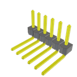 Conn Unshrouded Header HDR 6 POS 2.54mm Solder RA Side Entry Thru-Hole Bulk