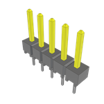 Conn Unshrouded Header HDR 5 POS 2.54mm Solder ST Top Entry Thru-Hole Bulk