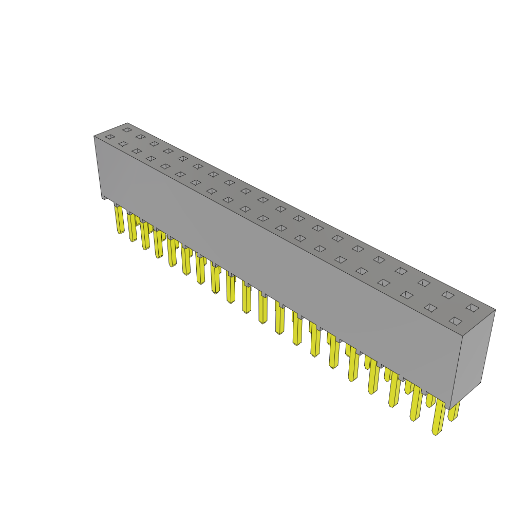 Samtec-SSQ-120-02-S-D Steckverbinderleisten und Leiterplattenbuchsen Conn Socket Strip SKT 40 POS 2.54mm Solder ST Top Entry Thru-Hole Bulk