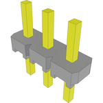 Conn Unshrouded Header HDR 3 POS 2.54mm Solder ST Top Entry Thru-Hole Bulk