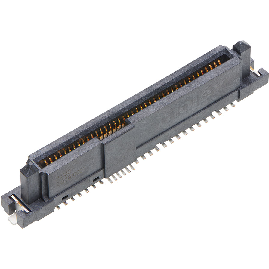 Molex-2152810001 Raccordement de bord de carte Receptacle, Sas-4/Pcie Gen-5, Vertical, Smt