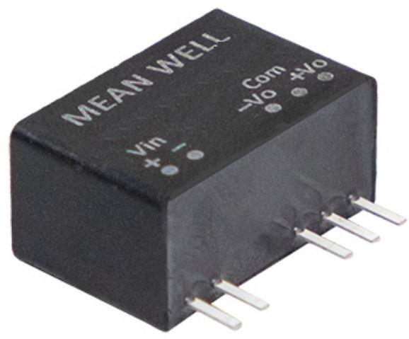 Mean Well Enterprises-GD2-151805 DC/DC-Wandler und Spannungsreglermodul Module DC-DC 15VIN 2-OUT 18V/-5V 0.09A/0.09A 2W 5-Pin SIP Module