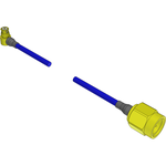 Cable Assembly Microwave Coaxial 0.1m 25AWG SMP to SMA F-PL Bulls Eye® Bag