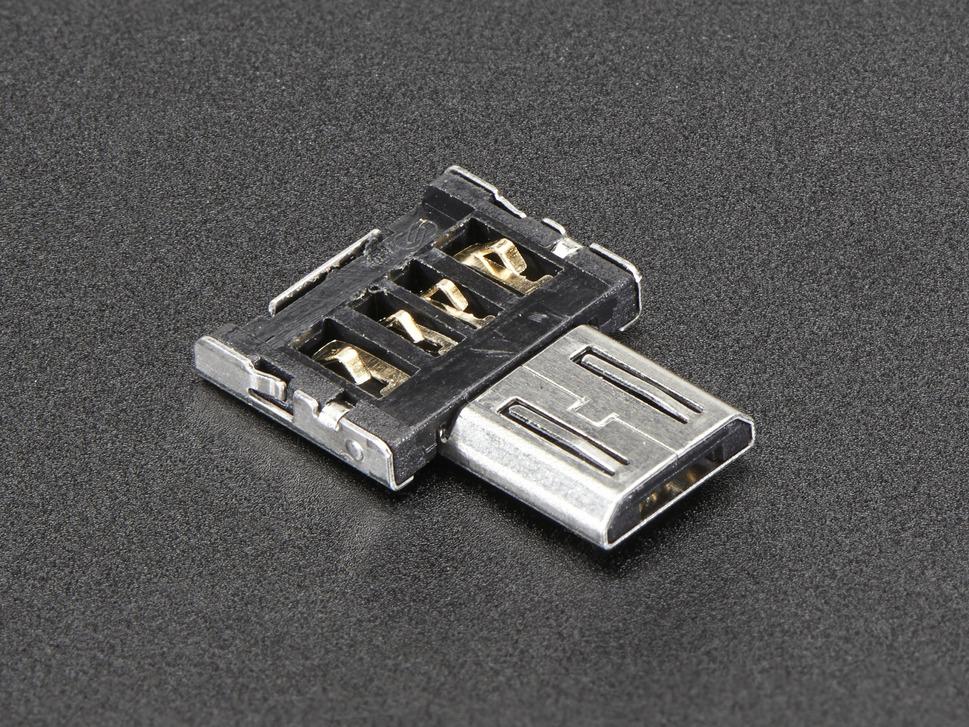 Adafruit Industries-2910 Connector USB Tiny OTG Adapter - USB Micro to USB